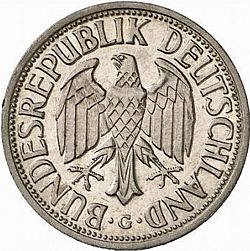 Large Obverse for 1 Mark 1955 coin