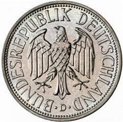 Large Obverse for 1 Mark 1958 coin