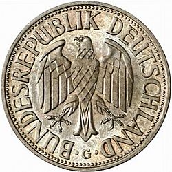 Large Obverse for 1 Mark 1962 coin