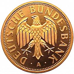 Large Obverse for 1 Mark 2001 coin
