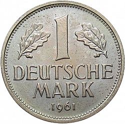Large Reverse for 1 Mark 1961 coin