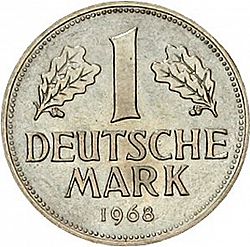 Large Reverse for 1 Mark 1968 coin