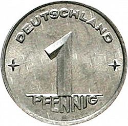 Large Obverse for Pfennig 1948 coin