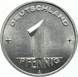 Large Obverse for Pfennig 1949 coin