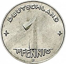 Large Obverse for Pfennig 1950 coin