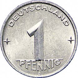 Large Obverse for Pfennig 1952 coin