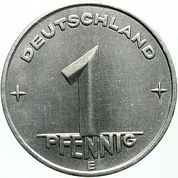 Large Obverse for Pfennig 1952 coin