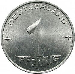 Large Obverse for Pfennig 1953 coin