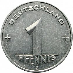 Large Obverse for Pfennig 1953 coin