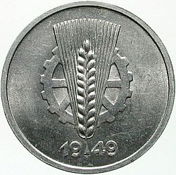 Large Reverse for Pfennig 1949 coin