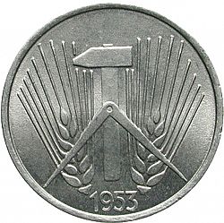 Large Reverse for Pfennig 1953 coin