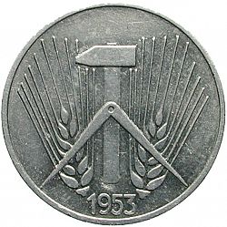 Large Reverse for Pfennig 1953 coin