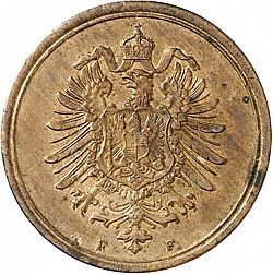 Large Reverse for 1 Pfenning 1886 coin