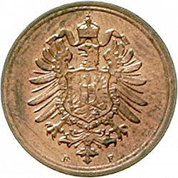 Large Reverse for 1 Pfenning 1888 coin