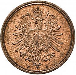 Large Reverse for 1 Pfenning 1889 coin