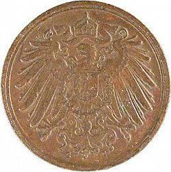 Large Reverse for 1 Pfenning 1895 coin
