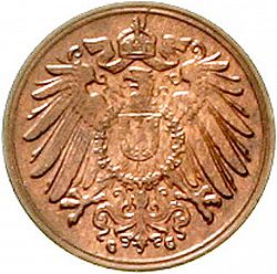 Large Reverse for 1 Pfenning 1896 coin