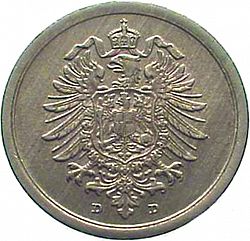 Large Reverse for 1 Pfenning 1918 coin