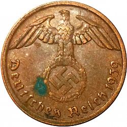 Large Obverse for Reichspfenning 1939 coin