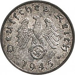 Large Obverse for Reichspfenning 1945 coin