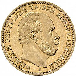 Large Obverse for 20 Mark 1871 coin