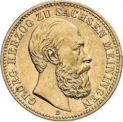 Large Obverse for 20 Mark 1872 coin