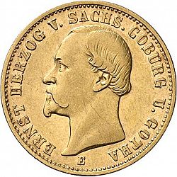 Large Obverse for 20 Mark 1872 coin