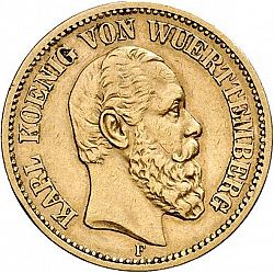 Large Obverse for 20 Mark 1873 coin