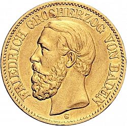 Large Obverse for 20 Mark 1874 coin