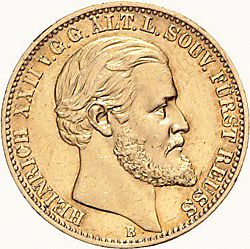 Large Obverse for 20 Mark 1875 coin