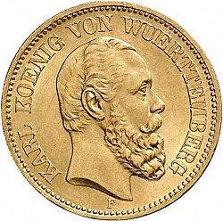 Large Obverse for 20 Mark 1876 coin