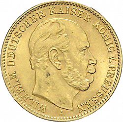 Large Obverse for 20 Mark 1888 coin