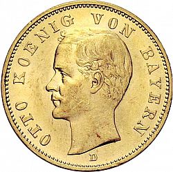 Large Obverse for 20 Mark 1900 coin