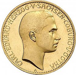 Large Obverse for 20 Mark 1905 coin