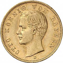 Large Obverse for 20 Mark 1905 coin