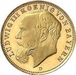 Large Obverse for 20 Mark 1914 coin