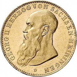 Large Obverse for 20 Mark 1914 coin