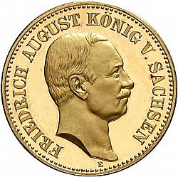 Large Obverse for 20 Mark 1914 coin