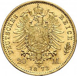 Large Reverse for 20 Mark 1873 coin