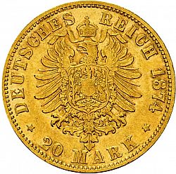 Large Reverse for 20 Mark 1874 coin