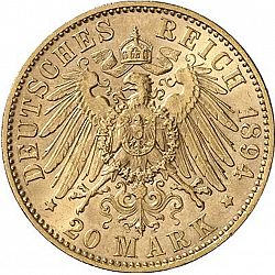 Large Reverse for 10 Mark 1894 coin