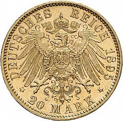 Large Reverse for 20 Mark 1895 coin