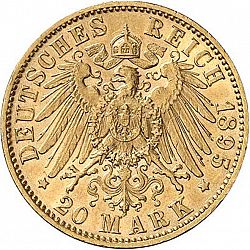 Large Reverse for 10 Mark 1895 coin