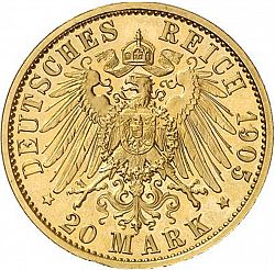 Large Reverse for 20 Mark 1905 coin