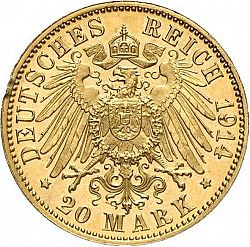 Large Reverse for 20 Mark 1914 coin