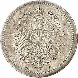Large Reverse for 20 Pfenning 1876 coin