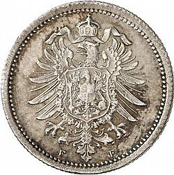 Large Reverse for 20 Pfenning 1877 coin