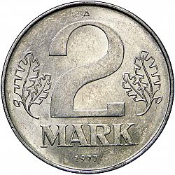 Large Reverse for 2 Mark 1977 coin
