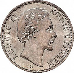 Large Obverse for 2 Mark 1876 coin