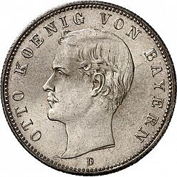 Large Obverse for 2 Mark 1888 coin